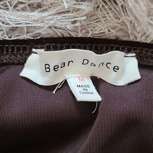Bear Dance Brown Velvet Crop Top - Picture 3 of 3
